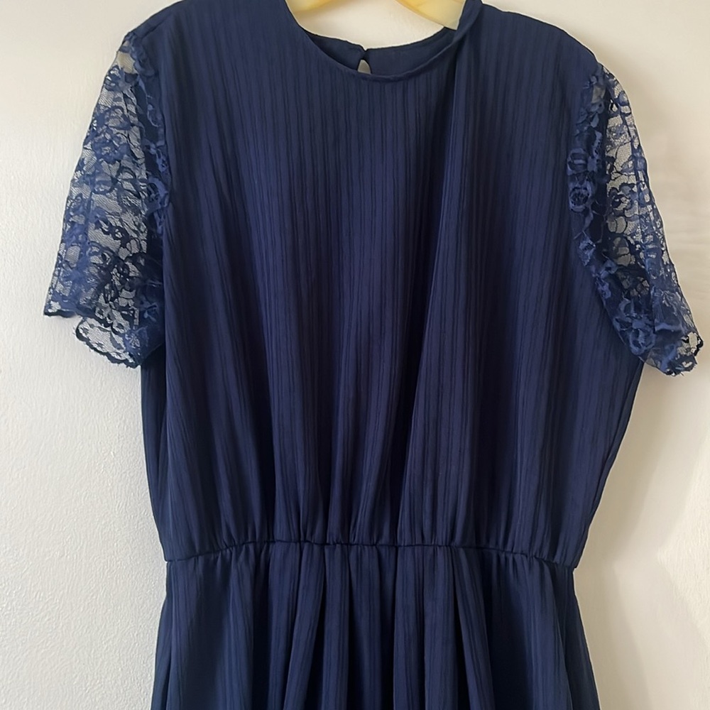 Vintage Lace Sleeve Dress with Pockets